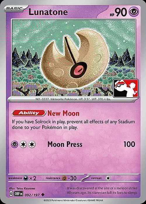 Lunatone Card Front