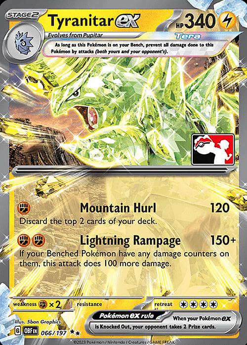 Tyranitar ex Card Front