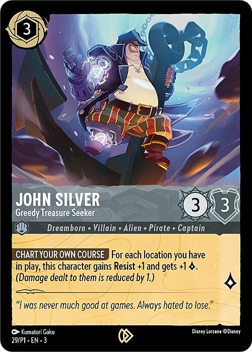 John Silver - Greedy Treasure Seeker Card Front
