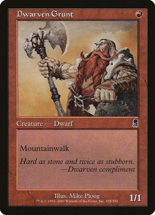 Dwarven Grunt Card Front