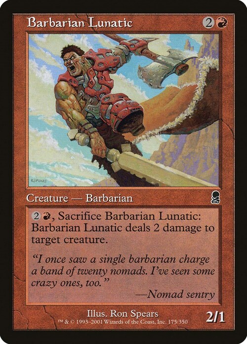 Barbarian Lunatic Card Front
