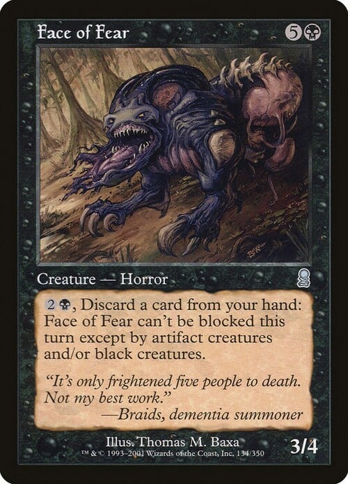 Face of Fear Card Front