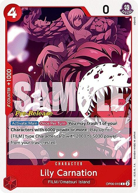 Lily Carnation Card Front