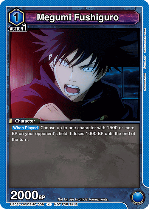 Megumi Fushiguro Card Front