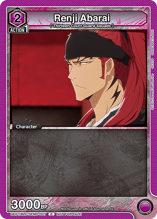 Renji Abarai Card Front