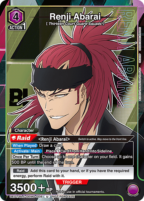 Renji Abarai Card Front