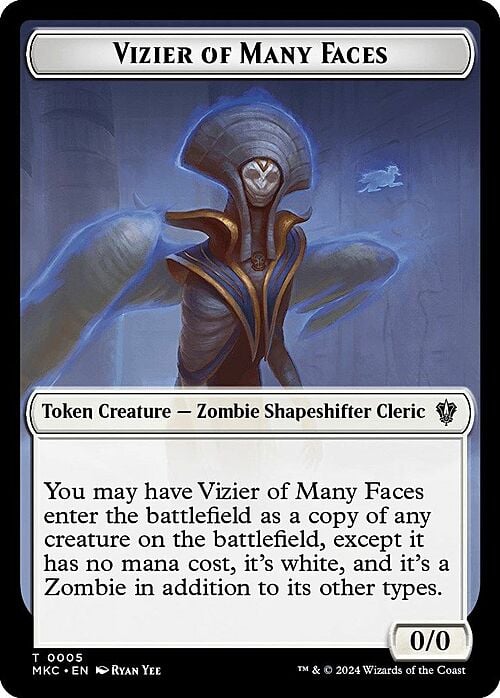 Vizier of Many Faces // Zombie Card Front