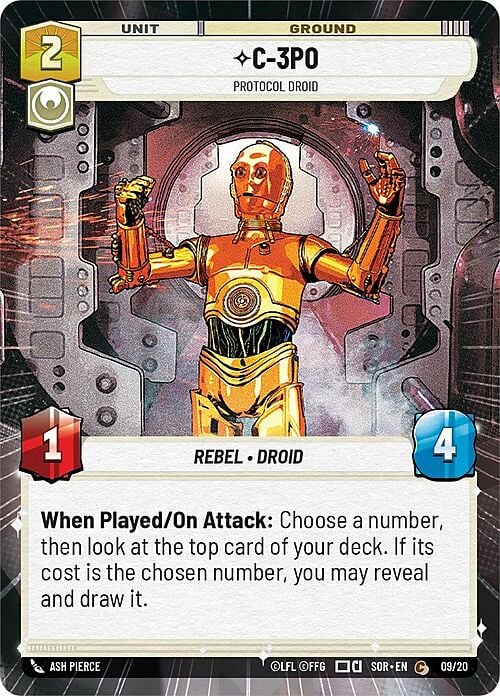 C-3PO - Protocol Droid Card Front