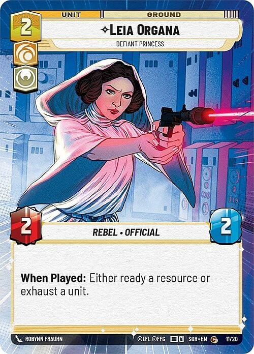 Leia Organa - Defiant Princess Card Front
