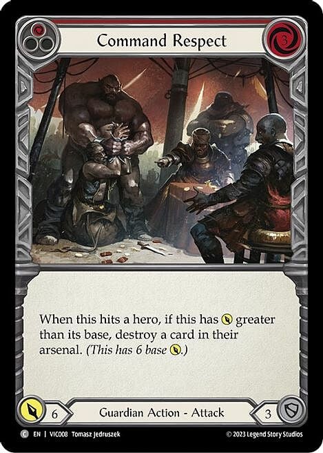 Command Respect - Red Card Front