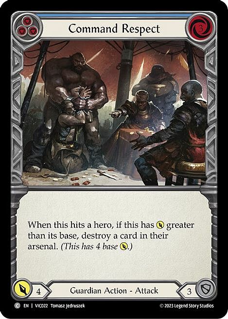 Command Respect - Blue Card Front