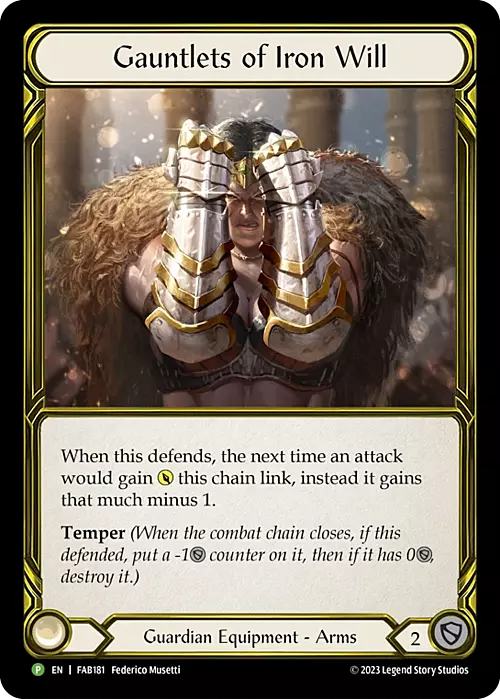Gauntlets of Iron Will Card Front