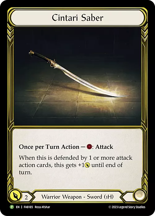 Cintari Saber Card Front