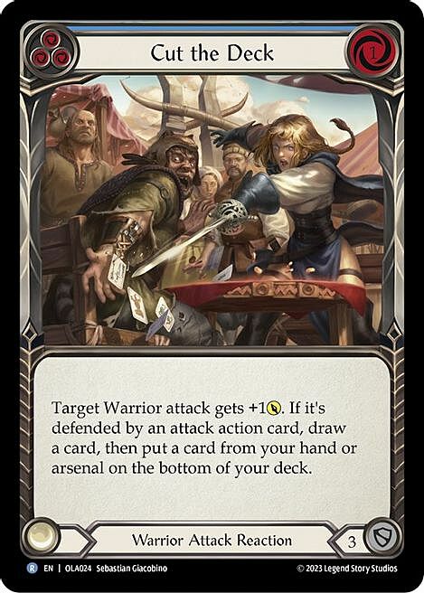 Cut the Deck - Blue Card Front