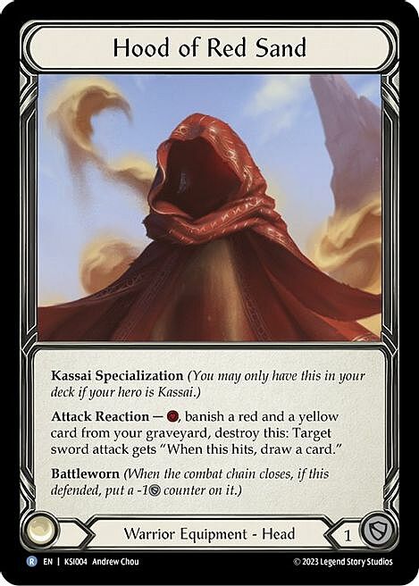 Hood of Red Sand Card Front