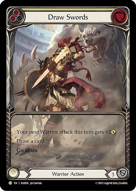 Draw Swords - Yellow Card Front