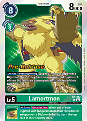 Lamortmon · Pre-Release Stamped LM-012
