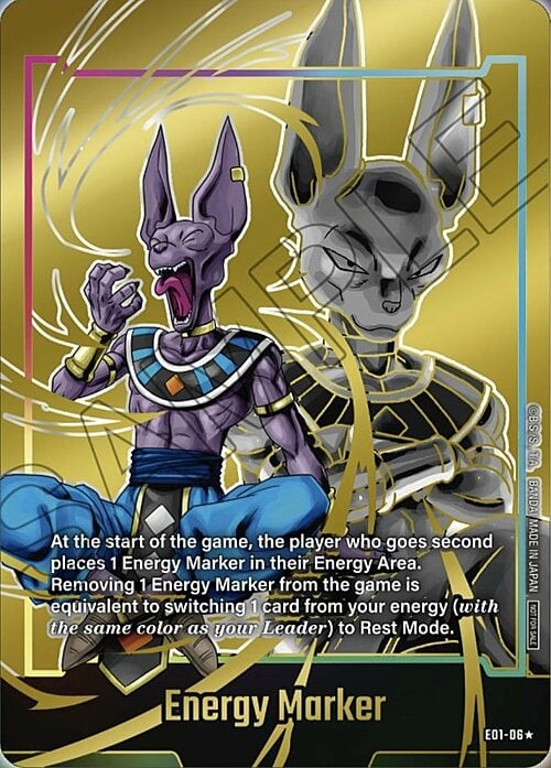"Beerus" Energy Marker Card Front