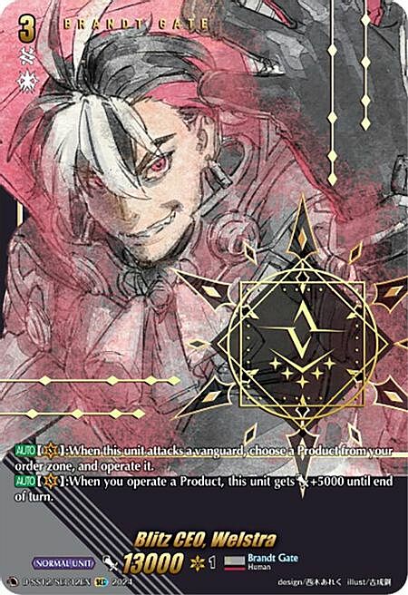 Blitz CEO, Welstra Card Front