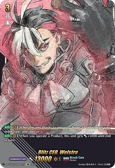 Blitz CEO, Welstra Card Front