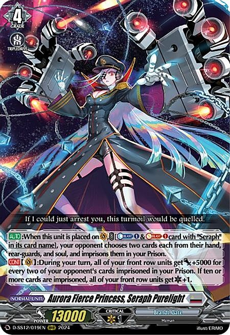 Aurora Fierce Princess, Seraph Purelight Card Front