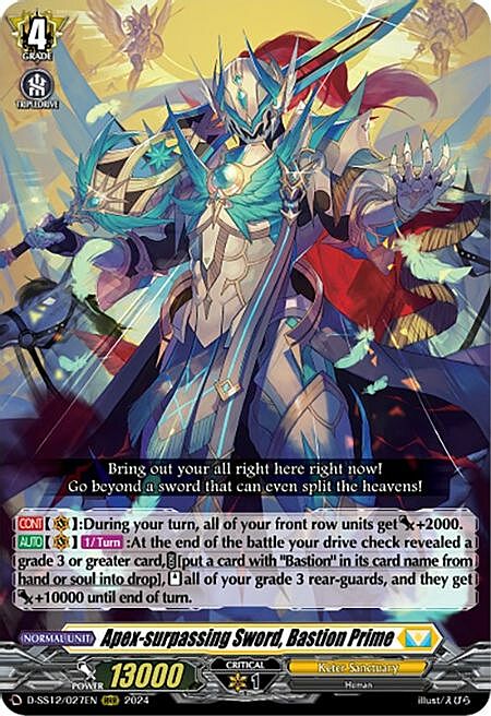 Apex-surpassing Sword, Bastion Prime [D Format] Card Front