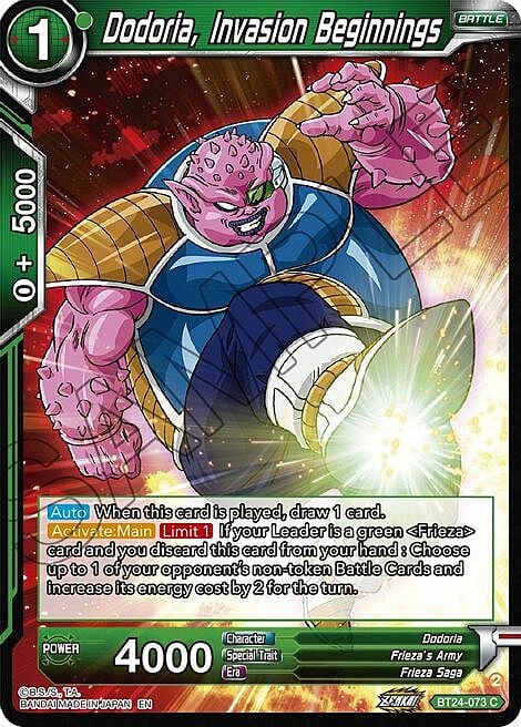 Dodoria, Invasion Beginnings Card Front