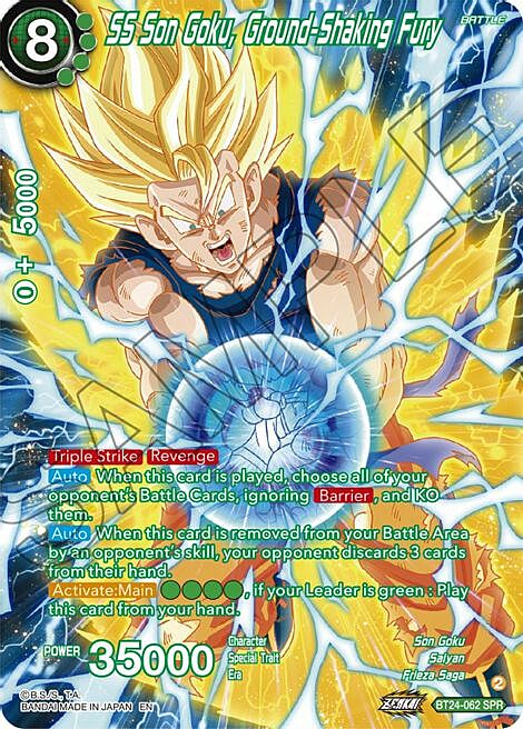 SS Son Goku, Ground-Shaking Fury Card Front