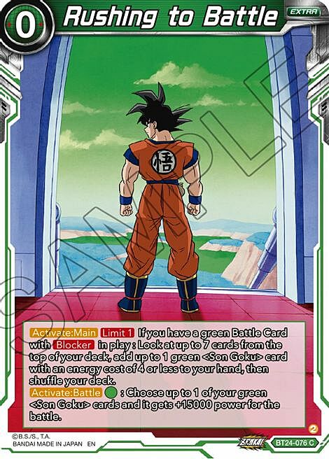Rushing to Battle Card Front