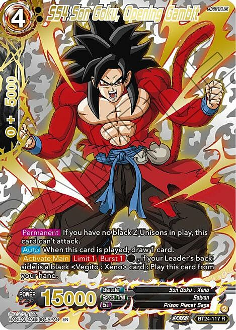 SS4 Son Goku, Opening Gambit Card Front
