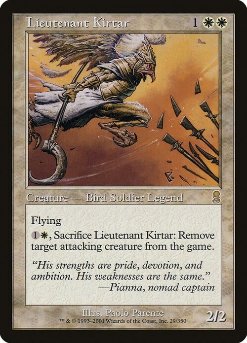Lieutenant Kirtar Card Front