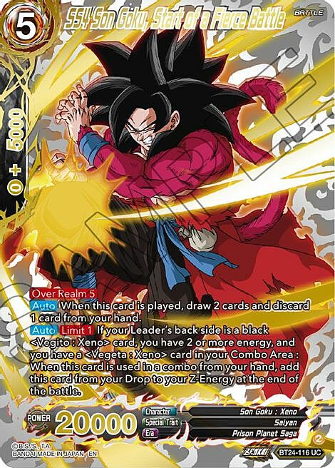 SS4 Son Goku, Start of a Fierce Battle Card Front