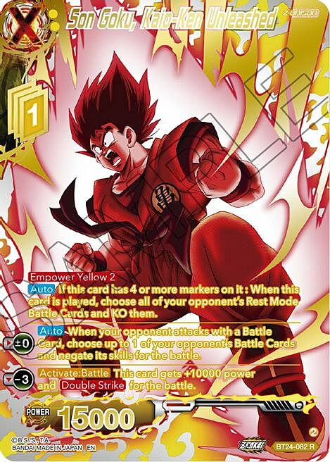 Son Goku, Kaio-Ken Unleashed Card Front