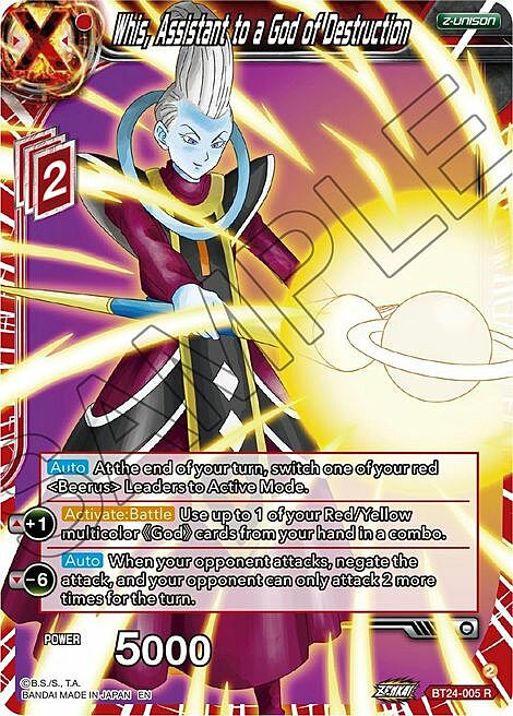Whis, Assistant to a God of Destruction Card Front