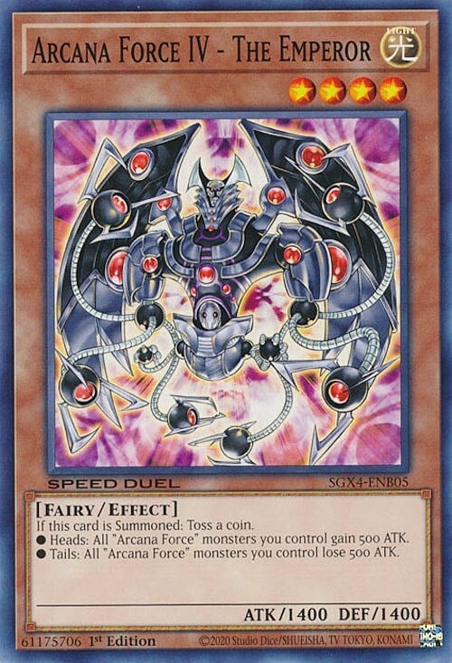 Arcana Force IV - The Emperor Card Front