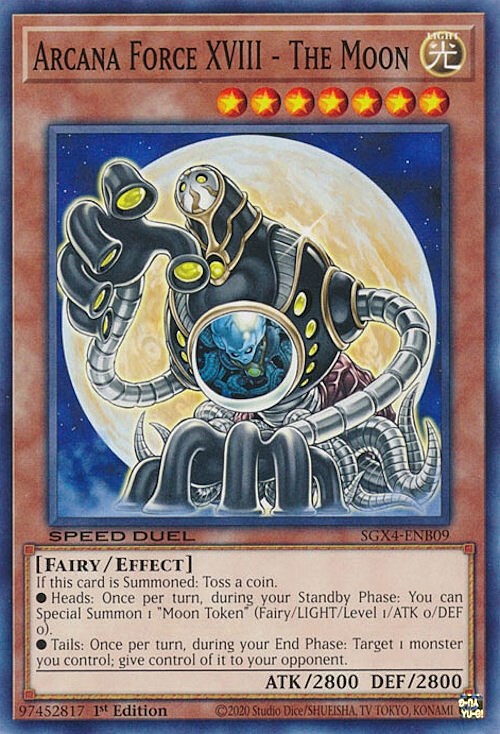 Arcana Force XVIII - The Moon Card Front