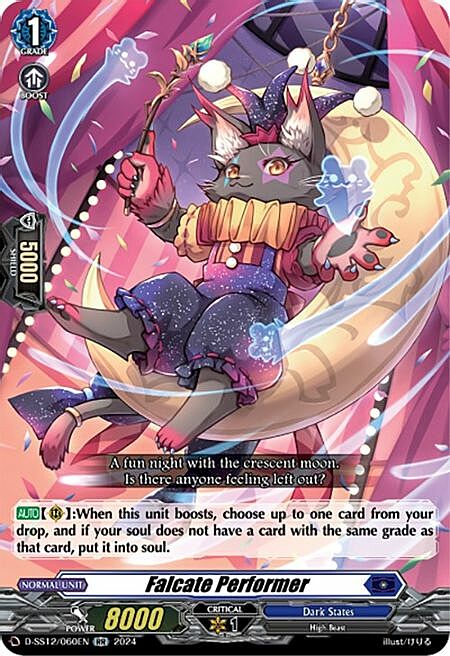 Falcate Performer Card Front