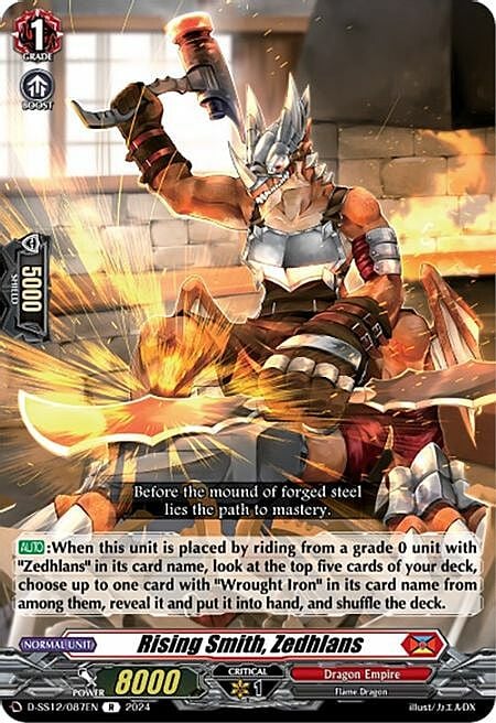 Rising Smith, Zedhlans Card Front