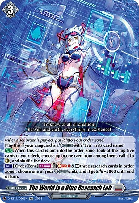 The World is a Blue Research Lab Card Front