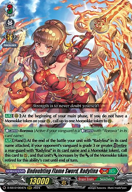 Undoubting Flame Sword, Radylina Card Front