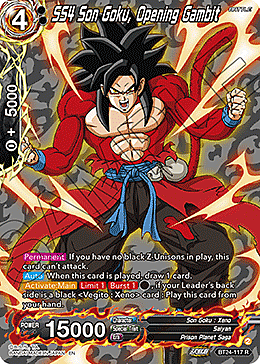 SS4 Son Goku, Opening Gambit Card Front