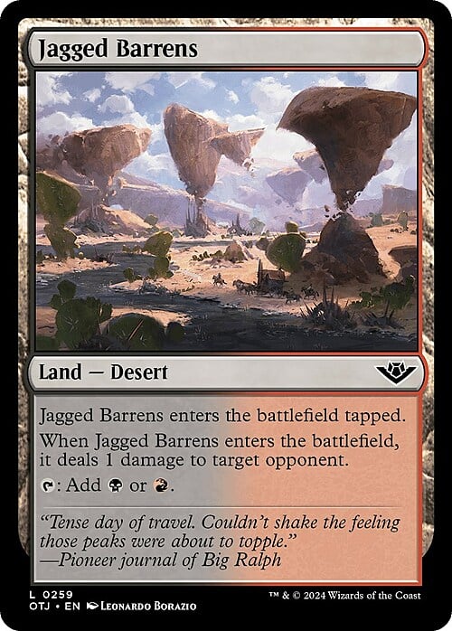 Jagged Barrens Card Front