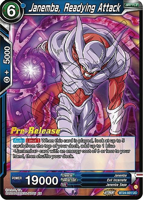 Janemba, Readying Attack Card Front