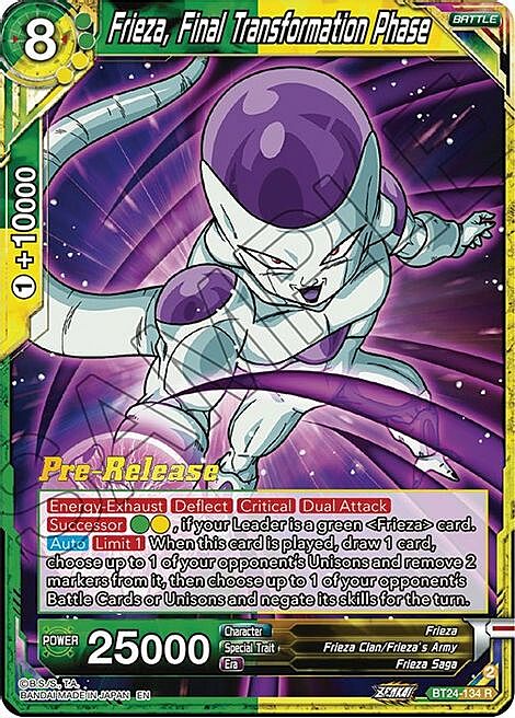 Frieza, Final Transformation Phase Card Front