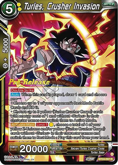 Turles, Crusher Invasion Card Front