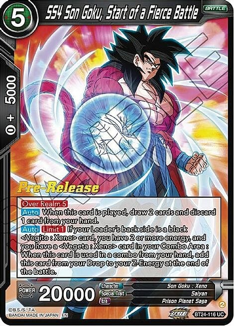 SS4 Son Goku, Start of a Fierce Battle Card Front