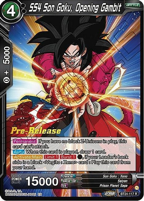 SS4 Son Goku, Opening Gambit Card Front