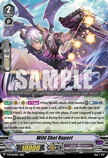 Wild Shot Rupert Card Front