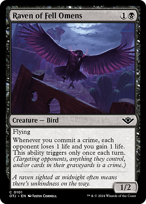 Raven of Fell Omens Card Front