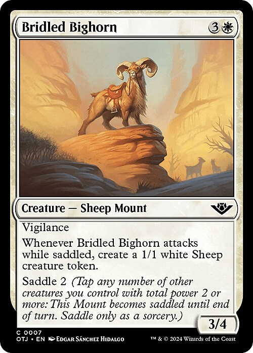Bridled Bighorn Card Front